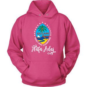 "Hafa Adai" with Colorful Guam Seal and Stars hoodie