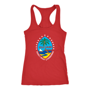 Guam Color Seal with Stars Racerback Tank