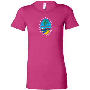 Guam Color Seal with Stars-Bella Women's Tee