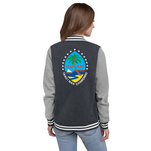 Guam Color Seal with Stars-women's Letterman Jacket